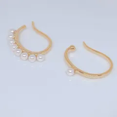 【新品】 イヤーカフ　　ゴールド　パールライン　2点セット