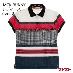 JACK BUNNY ジャックバニー 半袖ポロシャツ ボーダー柄 レッド系 2 [240101136996]#