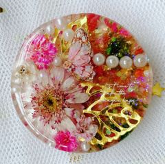 レジン♡ヘアゴム♡マトリカリアと蝶♡