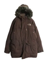 【お得なクーポン配布中!】 US企画 ノースフェイス マクマード ダウン パーカー ジャケット メンズ M The North face HYVENT ナイロン フェイク ファー付き ブラウン