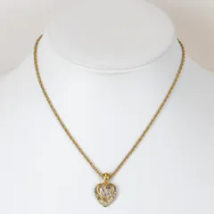 『USED』  NINA RICCI ハートモチーフ ラインストーン ネックレス