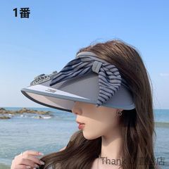 【モカ専用】2025新型充電式ファン帽子 ビーチ帽子 おしゃれ女性夏の紫外線対策 ファン付きサンバイザー 顔が小さく見える帽子 SS-D9