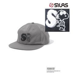 サイラス スヌーピー 帽子 キャップ  SILAS x PEANUTS JOE COOL CAP 110252051003 メンズ レディース 灰色 グレー snoopy ジョークール つば 日よけ 紫外線対策 ブランド 旅行 ベースボールキャップ オシャレ