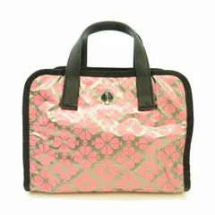ケイトスペード KATE SPADE ハンドバッグ トートバッグ ミニバッグ サブバッグ ロゴ 総柄 PXRUA234 ピンク シルバー 0313 