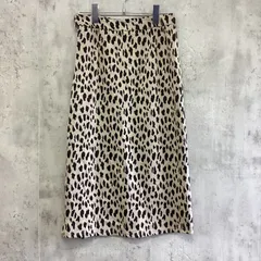 Vipoa ヴィポア　ロングタイトスカート　レディース　ベージュ×ヒョウ柄　Lサイズ
