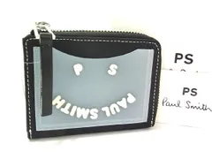 ■新品■未使用■ PS Paul Smith ピーエスポールスミス M2A-6821 ポリエステル スマイル カードケース コインケース ブラック系 BG1591のサムネイル