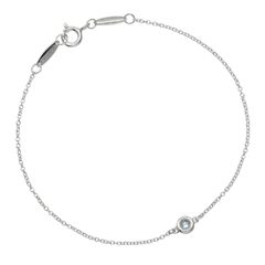 【TIFFANY&Co.】ティファニー バイザヤード シルバー925×アクアマリン レディース 1g ブレスレット
