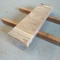 アウトレット ゼブラウッドの一枚板 長さ約18.5cm 幅約67cm 厚さ約6cm 平面加工済 DIY用 zbr01