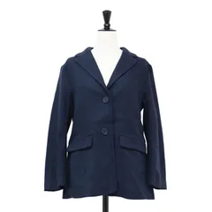 S Max Mara エス マックスマーラ ジャケット ネイビー 紺 サイズ:38 S / テーラード ジャケット / 長袖 2B ツイード調 リネン コットン / アウター ブルゾン 上着 羽織り【レディース】【中古】のサムネイル
