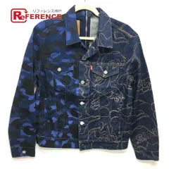 APE エイプ×リーバイス サルカモ柄デニ ムシャツ デニムジャケット