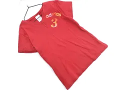 adidas アディダス ハーフボタン プリント カットソー sizeL/赤 ■◆ レディース