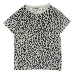SAINT LAURENT サンローラン カットソー 343388 Y2EE1 国内正規品 レオパード コットン Tシャツ 半袖 ホワイト系 ブラック系 XS【中古】のサムネイル