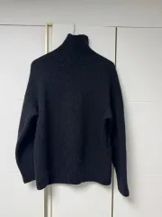 COMOLI カシミア和紙　タートルネックニット コモリ　メランジ COMOLI | カシミヤ和紙ハンドタートルネックニット（black）- BARD