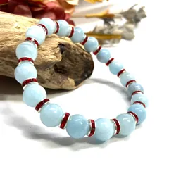 アクアマリン パワーストーン ブレスレット 8mm  3月誕生石 RD メンズ・レディース 男性・女性  数珠 ◇