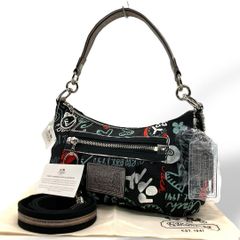 良品 666 TOKYO JRA ハンドバッグ 2way オーストリッチ 黒
