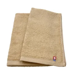 今治(Imabari) タオル Nカラー フェイスタオル キャメル 2枚セット ブランド 薄手 無地 普段使い シンプル 日本製 国産