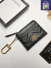 【本日限定特価】GUCCI GG Marmont カードケース 10×7.5×1cm キルティングレザー  [本日特価|新品未使用品]