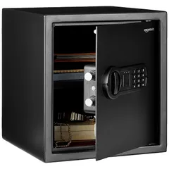 ベーシック 金庫 家庭用 業務用 電子式 テンキー式 34L (幅33 x 奥行33 x 高さ36 cm) スチール ブラック 0のサムネイル