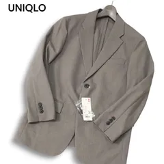 未使用 24SS★ UNIQLO ユニクロ 春夏 感動ジャケット★ ストレッチ ウールライク テーラード ジャケット Sz.S メンズ グレー