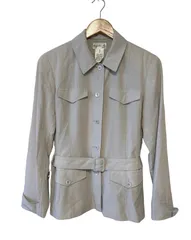  agnes.b アニエスベー　ジャケット　ベルト付き　レディース　ベージュ　サイズ2　【Z1736】