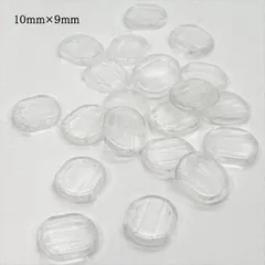 P-407 蝶バネ イヤリング用 シリコンカバー【10mm×9mm】20個 10ペア クリアー 透明 クリップ式 樹脂クッション 滑り止め 痛くない 取り外し可能 差し込み ハンドメイド アクセサリー