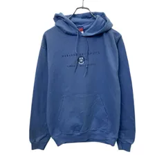 Champion プリントスウェット パーカー S ライトブルー チャンピオン プルオーバー スポーティー ポケット 古着卸 アメリカ仕入 a708-6200