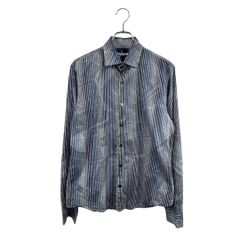 Desigual◆長袖シャツ  デシグアル  ストライプ ブルー系  刺繍 メンズ サイズ M 6