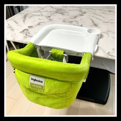 Inglesina イングリッシーナ　ベビーチェア　グリーントレイ付き