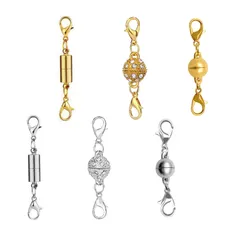 接続金具 延長用金具 延長調整 アクセサリーパーツ 6個セット エンドパーツ ネックレス ネックレス ブレスレット マグネットクラスプ ジュエリー用 DIY 留め具 ハンドメイド クラフト用品 YANYULI 手作り素材