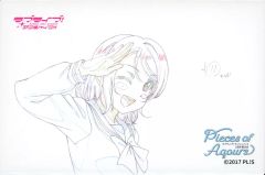 [중고] 배지·핀즈 와타나베 요우(경례 포즈) [러브라이브! 선샤인!! 5주년 전시회 -Pieces of Aqours- 원화 스퀘어캔 배지]