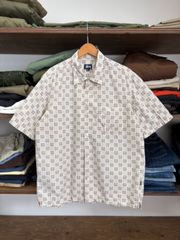90s stussy short sleeve shirt madn in usa