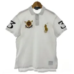 ポロ バイ ラルフローレン Polo by Ralph Lauren ポロシャツ ブラックウォッチ BLACK WATCH カスタムフィット CUSTOM FIT ビックポニー刺繍 エンブレム ナンバリング 半袖 コットン ホワイト 白 M