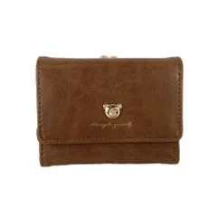 ☆ ベア.ブラウン ☆ がま口折財布 財布 三つ折り レディース 折りたたみ財布 三つ折り財布 折財布 折り財布 がま口財布 3つ折り財布 がま口さいふ ３つ折財布 動物 アニマル サイフ さいふ ウォレット 女性 女の子 学生 可愛い かわいい