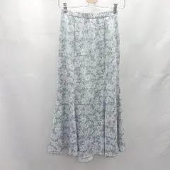 ◇ Θ COCO DEAL ココ ディール 花柄 ロング フレアー スカート サイズ1 ブルー レディース E  【1412090061462】