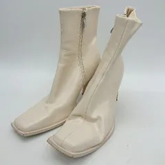 ■ ⊇ EVOL イーボル ミドル ブーツ サイズ23.5 ホワイト系 レディース E  【1409240014300】