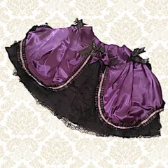 【新品セットアップ★コーディネートまとめ売り★ゴスロリ ゴシック】リボン&レース付きチュール.パニエスカート & サテンフリル.エプロンスカート★ コスチューム コスプレ 衣装