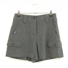 フィラゴルフ キュロットスカート グレー 表微起毛 ロゴ刺しゅう レディース M ゴルフウェア FILA GOLF