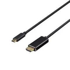 【新品・3営業日で発送】BUFFALO バッファロー ディスプレイ変換ケーブル USB Type-C-HDMI 2m ブラック(BDCHD20BK)