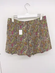 ◇ BEAUTY&YOUTH UNITED ARROWS 総柄 ショートパンツ サイズM グリーン イエロー マルチ レディース  【中古】 【1207060008178】