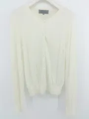 ◇ UNTITLED アンタイトル 薄手 長袖 ニット カーディガン サイズ2 オフホワイト系 レディース E  【1304140006038】
