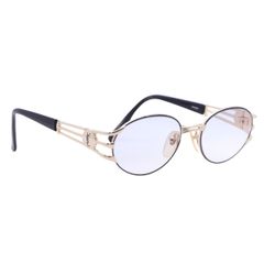 サンローラン Saint Laurent サングラス メガネ 度入り 31-7708 ゴールド×ブラック レディース 女性 メンズ 男性 【中古】