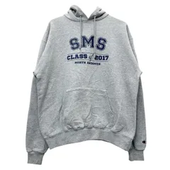 Champion プリントスウェット パーカー L ライトグレー チャンピオン カレッジ 裏起毛 古着卸 アメリカ仕入 a708-5568