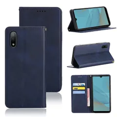 Ace II ケース 手帳型 Ace2 SO41B ケース 手帳型 カバー PUレザー カード収納 財布型 Xperia 耐衝撃 ケース マグネット スタンド機能付き 5色 (Ace2 / SO41B ケース 手帳型) (深い青)