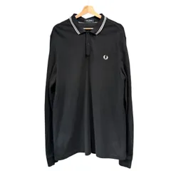 FRED PERRY フレッドペリー LS TWIN TIPPED SHIRT  M3636 ロングスリーブポロシャツ XL ブラック 14761