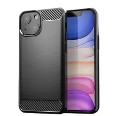 iPhone13 mini ケース アイフォン13ミニ  カーボン調 薄型 耐衝撃 ソフト ケース 【Color】 ブラック
