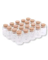 Chocople 小瓶 コルク瓶 コルク栓 ガラス瓶 ガラス 小物 保存 容器 保管 小分け 20本セット (2ml) [2ml]