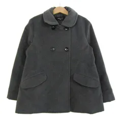 コムサイズム ステンカラーコート アウター ショートコート ジャケット キッズ 女の子用 130Aサイズ ダークグレー COMME CA ISM 【中古】