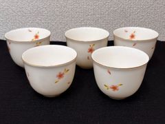 Tachikichi　Adam＆Eve　リボラ湯呑セット　5客　未使用に近い