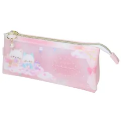 ナイトミャウ ペンポーチ サンカク2ルームペンポーチ ハンドメイド クーリア 筆箱 新学期準備文具 かわいい グッズ 