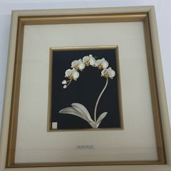 光則 胡蝶蘭 シルバーレリーフ SILVER RELIEF 純銀製 額装 洋蘭 インテリア